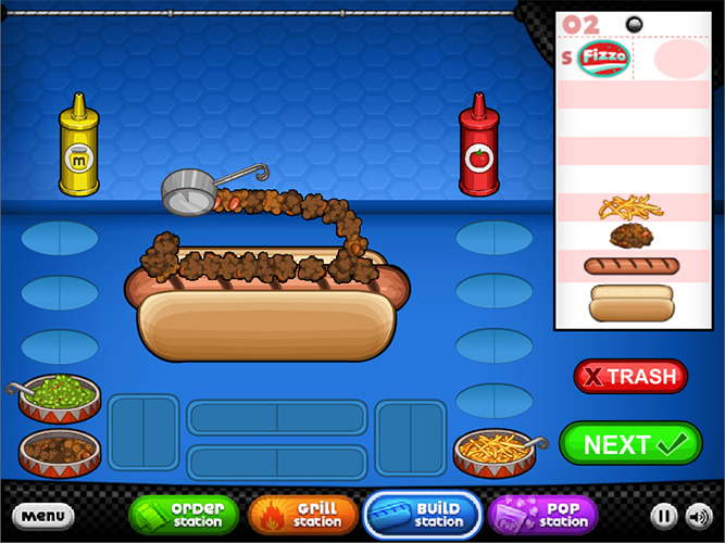 Papa's Hot Doggeria Drinks and Popcorns Chrome Theme - ThemeBeta